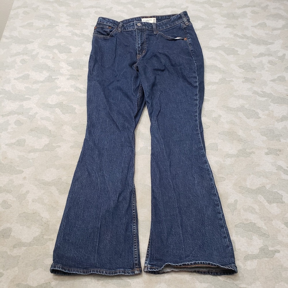 Abercrombie and Fitch Jeans Womens 30 Blue High Rise Bootcut Denim Dark‎ Wash